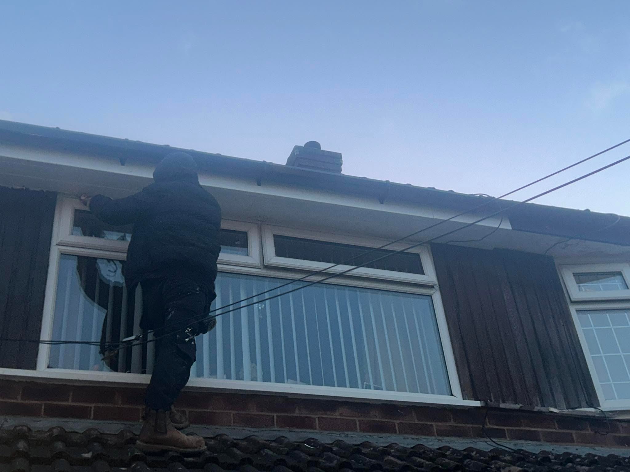 Completed uPVC fascia and soffit roofline