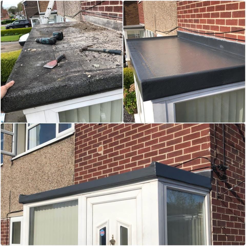 Commercial flat roofing installation