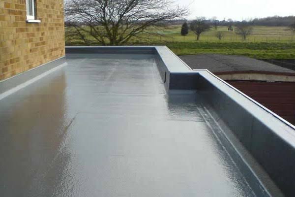 GRP fibreglass flat roofing system