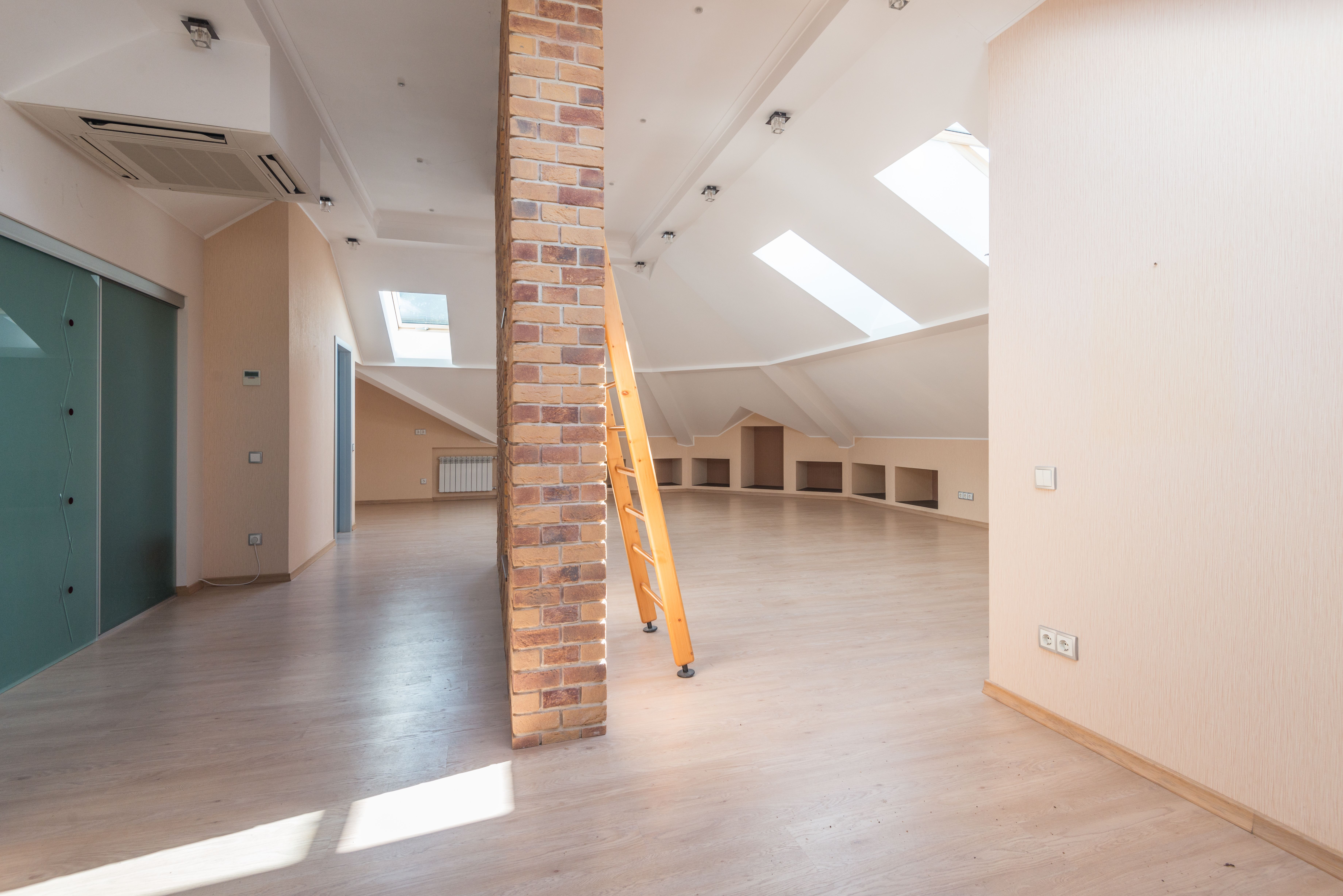 Interior of a converted loft space